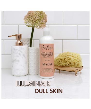 SheaMoisture Coconut Oil and Hibiscus Illuminating Body Lotion - 13 fl oz for Dull Dry Skin - Buy Online on GoSupps.com