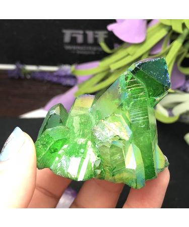Home Decoration 2pcs Aura Crystal Cluster Angel Aura Titanium Quartz Crystal Stunning Rainbow Specimen Minerals s Stone Crystal Reiki - Buy Online on GoSupps.com