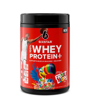 Six Star Whey Protein Powder Plus | Muscle Building & Recovery Plus Immune Support | Muscle Builder for Men & Women | Kellogg’s Froot Loops Flavor | 1.8lb Kelloggs Froot Loops