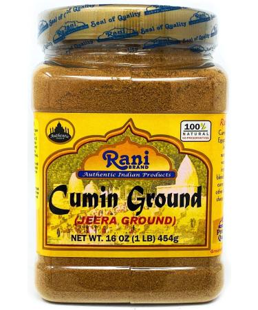 Rani Cumin (Jeera) Powder Spice 16oz (1lb) 454g PET Jar  All Natural | Vegan | Gluten Friendly | NON-GMO | Indian Origin PET JAR 1 Pound (Pack of 1)