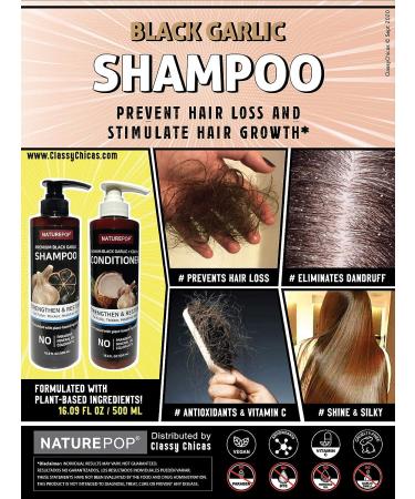 Naturepop Black Garlic Hair Loss Conditioner - Stimulates Growth, Prevents Hair Loss, Relieves Itchy Scalp - 16.9 fl oz/500 mL - Made in Korea - Buy Online on GoSupps.com