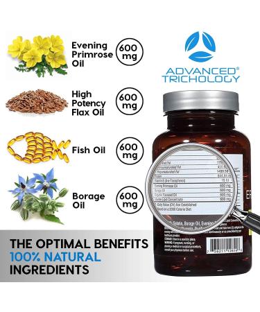 EFA Complete High Potency Omega 3 6 9 Flax, Fish, Borage & Evening Primrose Oil 800mg - 90ct | 3rd Party Tested, High GLA & 369 Omegas - Buy Online on GoSupps.com