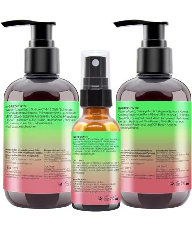Hair Growth Shampoo and Conditioner Sets w/6 in 1 Heat Protectant Spray Rosemary Oil Biotin Keratin Caffeine Sulfate Free Hair Thickening Products for Thinning Hair & Hair Loss Gifts for Women Men - Buy Online on GoSupps.com