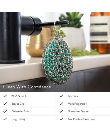 Greater Goods Chainmail Scrubber - Easy, Seasoning-Safe Cast Iron Cleaning | Dishwasher Safe | St. Louis Designed - Buy Online on GoSupps.com