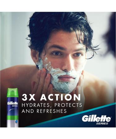 Gillette TGS Series Shave Gel Sensitive 7 Oz - Soothing Formula for Gentle Shaving - Buy Online on GoSupps.com