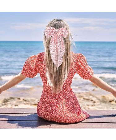 Shop Wllhyf Pink Big Bow Hair Clips - Silky Satin 90s Style Hairpins for Women & Girls | International Shipping - Buy Online on GoSupps.com