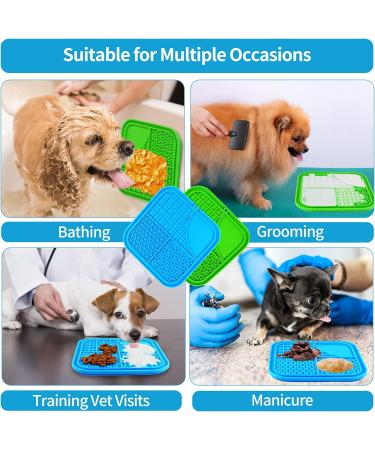 Bikirin Licky Mats for Dogs 2 Pack Dog Lick Mats with Suction Cup for Boredom and Anxiety Relief Slow Feeding Lick Mats for Dogs with 1 Spatula Perfect for Bathing Grooming and Training (BPA-free) - Buy Online on GoSupps.com