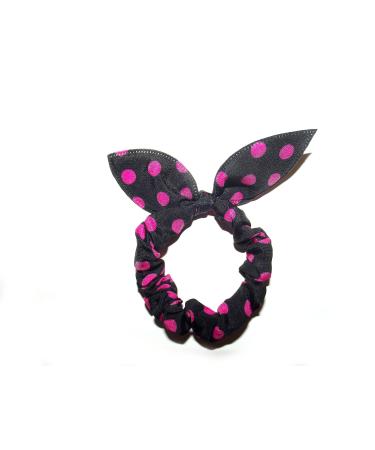 Hair tie with bow dotted (blackpink)