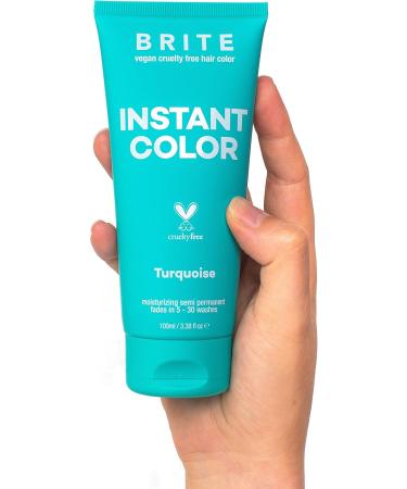 BRITE Turquoise Instant Colour Semi-Permanent Moisturizing Formula Ammonia Free Paraben Free Cruelty Free 3.38 floz - Buy Online on GoSupps.com