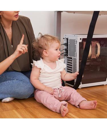 Child Proof Cord Covers - Cuttable & Flexible DIY Wraps for Baby Proofing and Organizing PC, Home Entertainment, and Office Computer Wiring - Black - Buy Online on GoSupps.com