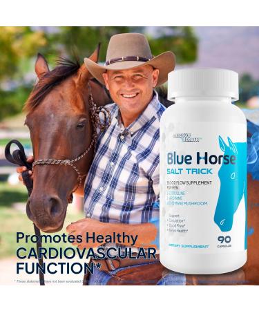 Blue Horse Salt Trick - Our Best Blood Flow Supplement for Men - Our Best Circulation Supplement - Male Circulation Supplements Nitric Oxide Vasodilator to Improve Blood Flow 7 Blue Salt Trick for Men - Buy Online on GoSupps.com
