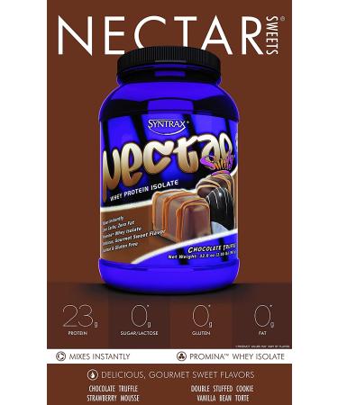 Syntrax Nectar Sweets Grass-Fed Whey Protein Isolate - RBST-Free Chocolate Truffle 32oz - Buy Online on GoSupps.com