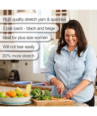 Arm Slimming Shapers for Women - Upper Arm Compression Sleeves for Toning - 2 Pairs (Black + Beige) - Ideal for Plus Size Women - Buy Online on GoSupps.com