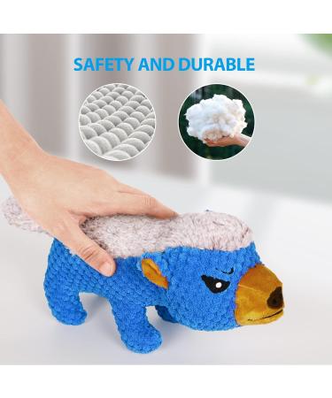 Iokheira Squeaky Dog Toys for Large Dogs | Cuddly Crinkle Plush Toys for Puppies & Medium Dogs - Deep Blue HoneyDach - Buy Online on GoSupps.com