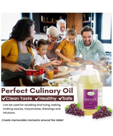 Tutto Bene Premium Grapeseed Oil - 1 Gallon (128oz) | 0 Trans Fat, Cholesterol-Free, High Antioxidants & Vitamin E - Ideal for Healthy Cooking - Buy Online on GoSupps.com