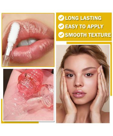 Hydrating Peach Lip Oil - Plumping Gloss Long Lasting Nourishing Care Non-Sticky Lip Glow - Perfect Gift for Women - Buy Online on GoSupps.com
