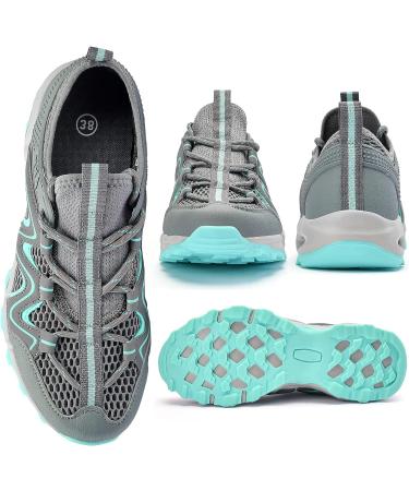 Akk Women's Hiking Water Shoes - Quick Dry, Non-Slip & Lightweight for Outdoor Sports - Size 9 Aqua - Buy Online on GoSupps.com