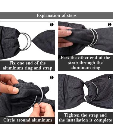 4 Pcs Aluminum Baby Sling Rings - Infant Breathable Cotton Wrap Accessory for Newborns, Toddlers, and Kids - Buy Online on GoSupps.com