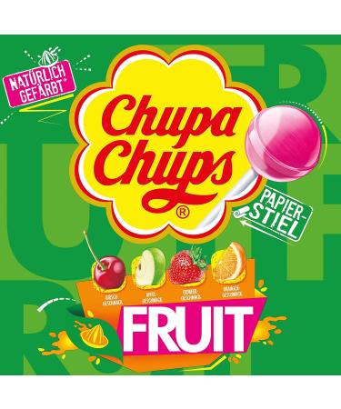 Buy Chupa Chups Fruit Lollipops - Refill Bags with 10 Lollies in Apple Strawberry Orange & Cherry Flavors - Ideal for International Shipping - Buy Online on GoSupps.com