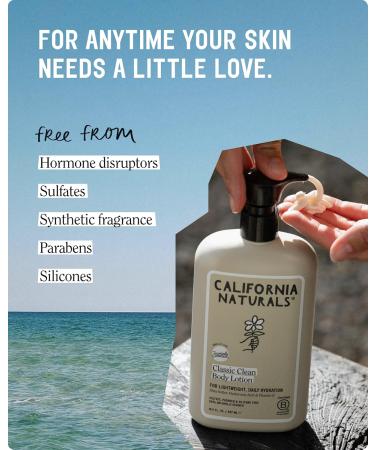 California Naturals Classic Clean Body Lotion Lightweight Daily Body Lotion for Soft Hydrated Skin Naturally Scented Vegan Cruelty Paraben & Phthalate Free 16.5 oz Classic 16.5 Fl Oz (Pack of 1) - Buy Online on GoSupps.com