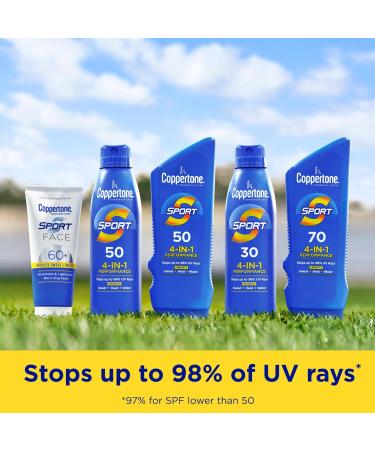 Coppertone Sport Sunscreen Spray SPF 30 Water Resistant Spray Sunscreen for Body 5.5 Oz (Packaging May Vary) Blue 5.5 Ounce (Pack of 1) - Buy Online on GoSupps.com