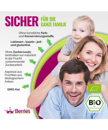 Organic Elderberry Juice 6 Pack (6x250ml) - 100% Cold-Pressed No Sugar Non-GMO Vegan - Berriespolska  - Buy Online on GoSupps.com