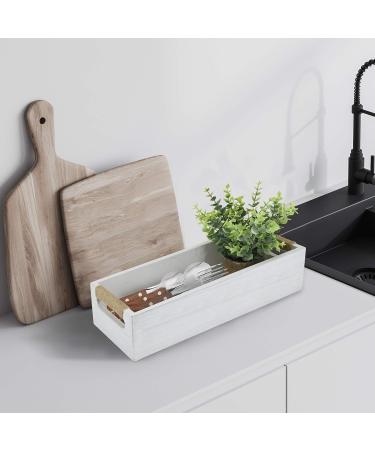 Rustic Farmhouse Toilet Paper Holder with Artificial Flower - Bathroom Decor Box for Home Organization and Storage - Buy Online on GoSupps.com