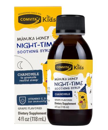 Comvita Kids Soothing Manuka Honey Soothing Syrup for Kids, Night-TIME, Certified UMF 10+ Manuka Honey, Non-GMO, 4 fl oz
