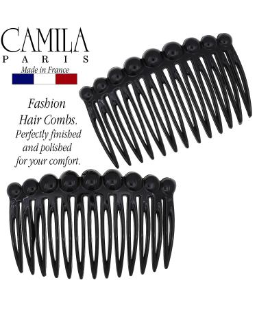 Camila Paris CP2869/2 Small Rounded Black French Twist Hair Comb - Strong Hold Hair Clip for Women - Made in France - Buy Online on GoSupps.com