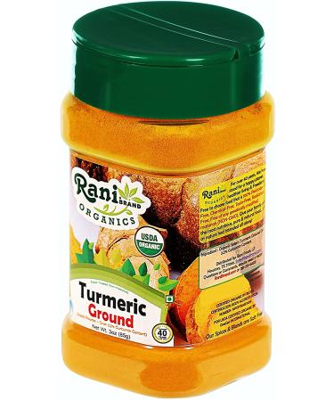 Rani Organic Turmeric (Haldi) Root Powder Spice - High Curcumin Content - 3oz PET Jar | USDA Certified Organic | Vegan, Gluten Friendly, NON-GMO - Indian Origin - Buy Online on GoSupps.com