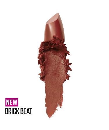 Maybelline Color Sensational Lipstick  Lip Makeup  Cream Finish  Hydrating Lipstick  Nude  Pink  Red  Plum Lip Color  Brick Beat  0.15 oz  (Packaging May Vary) 122 BRICK BEAT 0.15 Ounce (Pack of 1) - Buy Online on GoSupps.com