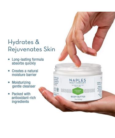 Natural Coconut Lime Body Butter for Women - 9 oz - Nourishing & Moisturizing Shea Butter - Naples Soap - Buy Online on GoSupps.com