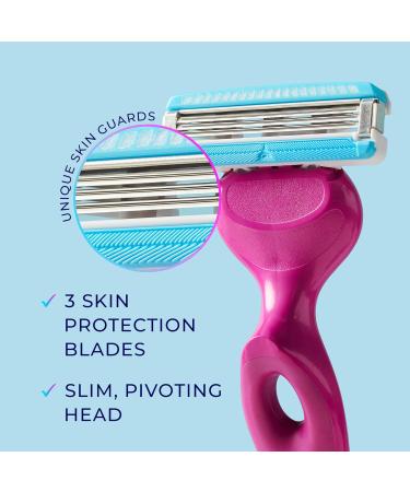 Schick Hydro Silk Ultimate Pubic Skin Protection - Women's Sensitive Skin Razor with 1 Handle & 3 Cartridges | Perfect for Bikini Line & Pubic Hair Care - Buy Online on GoSupps.com