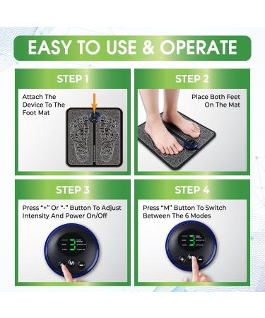 EMS Electric Foot Massager for Circulation and Pain Relief - Foot Spa and Circulation Booster - Buy Online on GoSupps.com
