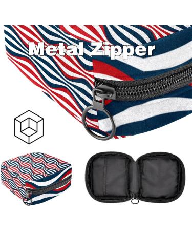 Stylish Storage Bags for Women: American Stripes & Waves - Perfect for Menstrual Cups & Tapes - Buy Online on GoSupps.com