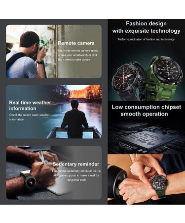 Men's Waterproof Sports Smart Watch with Heart Rate Monitor - Black - Buy Online on GoSupps.com
