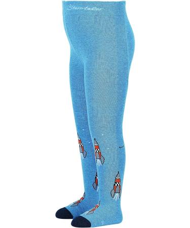 Sterntaler Boy's Rocket Design Hosiery | Size 68 Medium Blue Melange - Buy Online on GoSupps.com