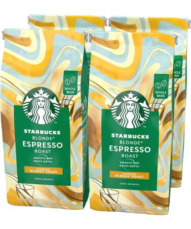 Starbucks Blonde Espresso Roast Coffee Beans 450g bag (Pack of 4) & Espresso Roast Dark Roast Whole Bean Coffee 200 g (Pack of 6) - Buy Online on GoSupps.com