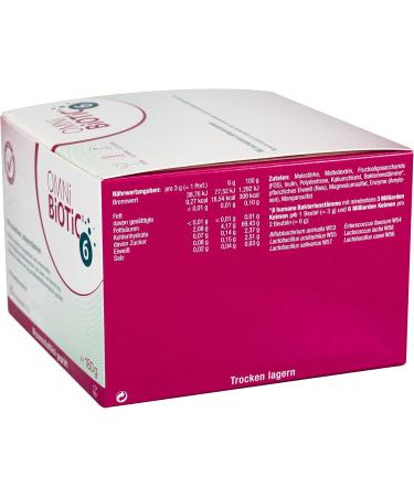 Omni Biotic 6 - 60 Sachets (180g) | Vegan Gluten-Free Lactose-Free Probiotic Powder with 6 Billion CFU per Dose | Daily Wellness Support - Buy Online on GoSupps.com