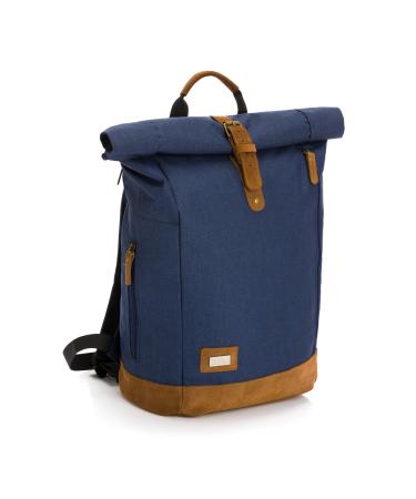 Fillikid wrap backpack Berlin |Baby wrap backpack with stroller attachment |Diaper bag backpack for mom and dad |Baby bag backpack with diaper pad & bottle warmer Navy Melange