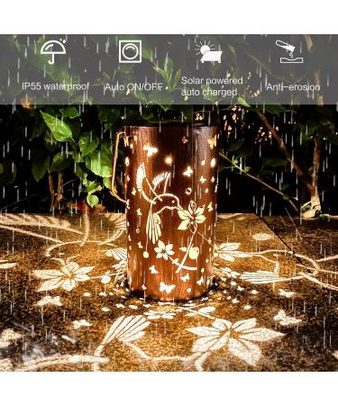Hummingbird Solar Lantern Lights Outdoor Hanging Metal Decor Lanterns-Waterproof LED Decorative Light for Garden Patio Yard Lawn Backyard Front Porch as Gifts for Mom Grandma Women (Hummingbirds 2) - Buy Online on GoSupps.com