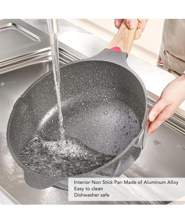 Nonstick Frying Pan Deep Frying Pan Skillet with Lids Aluminum Alloy Skillet Pan with Scalding Proof Handle Fry Skillet Set for Induction Cooker Gas Stove Dishwasher Safe Frying pan ( Size : 28CM ) - Buy Online on GoSupps.com