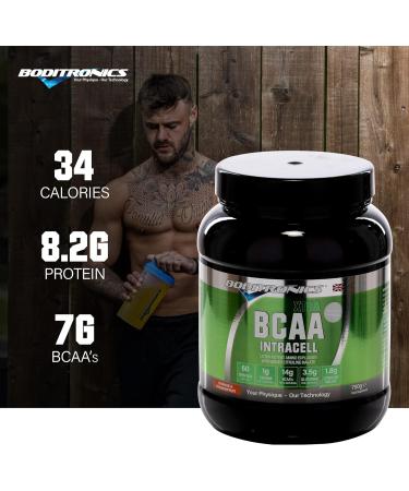 Boditronics BCAA Intracell Xtra Intra Workout Protein Powder Branched Chain Amino Acid Supplement with Vitamin B6 & B3Amino Energy Drink Powder (Orange Passionfruit 750g) Orange and Passionfruit 750g - Buy Online on GoSupps.com