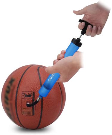 Skoloo Portable Hand Air Ball Pump Inflator Kit | Includes Needle, Nozzle, Extension Hose | For Soccer, Basketball, Football, Volleyball & More | Blue - Buy Online on GoSupps.com