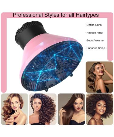 Universal Hair Diffuser Attachment for Blow Dryer (Pink) 1.7 to 2.2 inch Diameter - Perfect for Styling Curly Hair - Buy Online on GoSupps.com