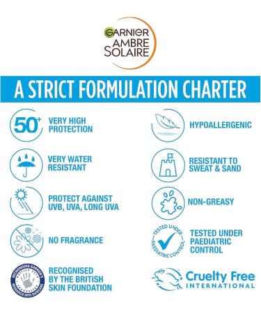 Garnier Ambre Solaire SPF 50+ Kids Anti-Sand Mist Sun Protection Spray 150ml - Buy Online on GoSupps.com