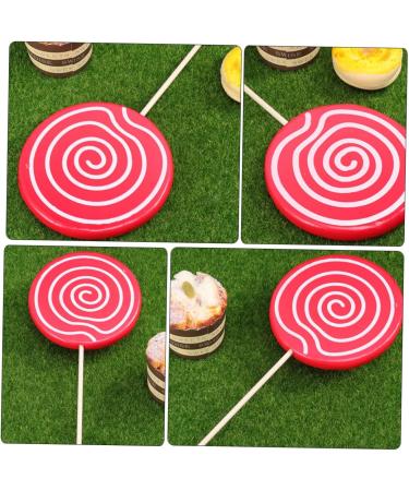 Alipis 4 Pcs Wedding Decoration Decorative Fake Lollipop Fake Lollipops Fake Lollipop Model Rainbow Lollipop Red Swirl Lollipops Toys Decorative Lollipop Ornament Wooden Food Child Candy - Buy Online on GoSupps.com
