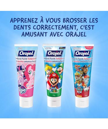 Orajel Kids Super Mario Anti-Cavity Fluoride Toothpaste Natural Fruit Flavour 119-g - Buy Online on GoSupps.com