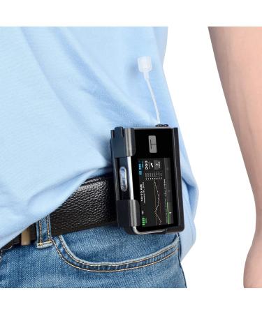 iGuerburn 360 Rotating Case for Tandem tslim X2, Insulin Pump Holder for t Slim/t:Slim G4, t: Holster Belt Clip Not Easy Fall & Break Pump Accessories (Black)