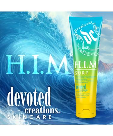Devoted Creations HIM Surf - Electrolyte Infused Dark Tanning Intensifier for All Day Hydration | Indoor & Outdoor Use - Buy Online on GoSupps.com